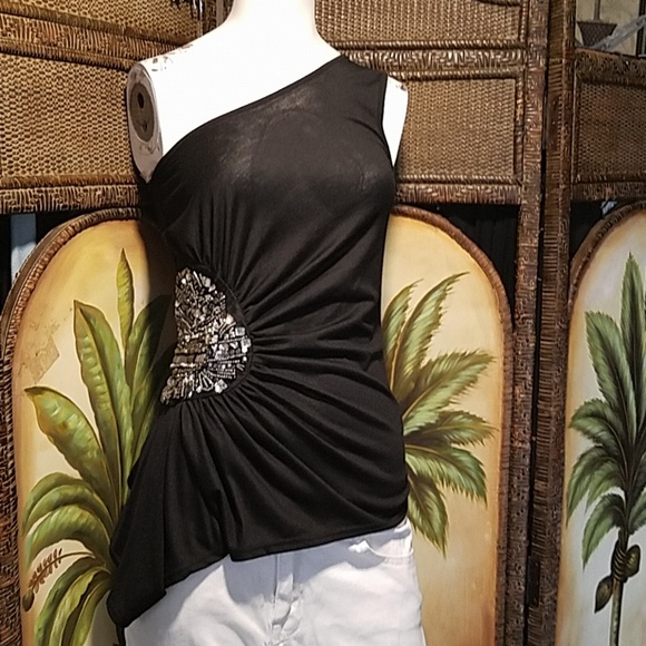 Moa Moa Tops - Moa Moa NWT one shoulder Bling top